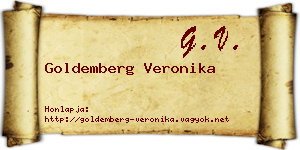 Goldemberg Veronika névjegykártya